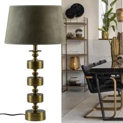 Antiek bronzen lampvoet Gody Light and Living><noscript><img width=