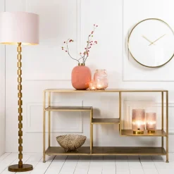 Antiek bronzen vloerlamp Malinda exclusief kap><noscript><img width=