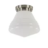 Art Deco plafondlamp staal met wit gl.>Straluma Cheap