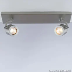 Balkspot 2-lichts nikkel mat gu10>Straluma Hot