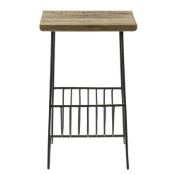 Bijzettafel mango hout met tijdschriftenrek>Straluma Online