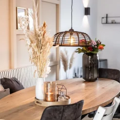 Botanisch landelijke hanglamp zwart><noscript><img width=