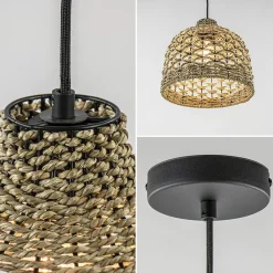Botanische hanglamp touw 30 cm><noscript><img width=