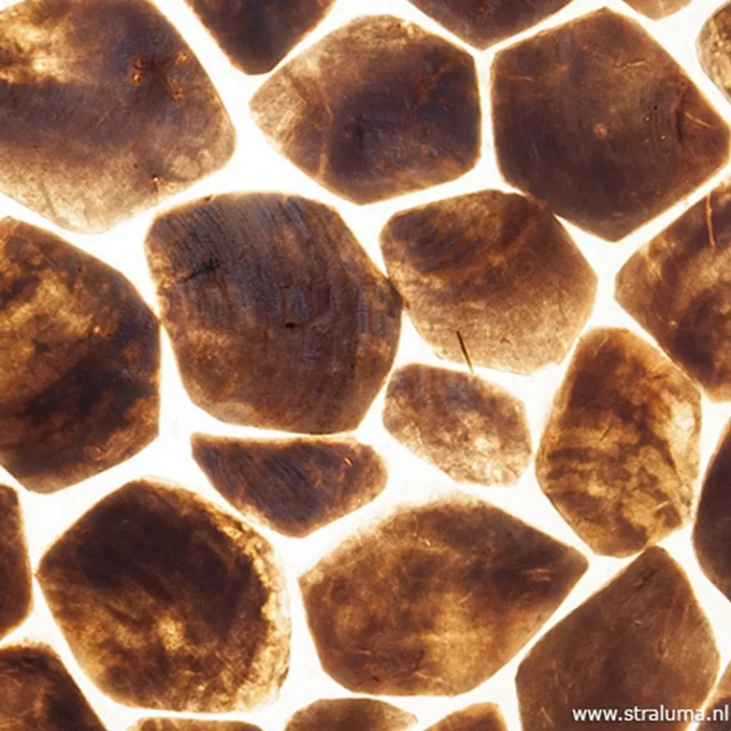 Bruin gouden hanglamp met capiz schelpen>Straluma Clearance