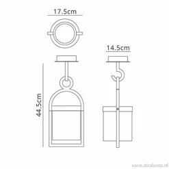 Buiten hanglantaarn tuin antraciet IP54><noscript><img width=