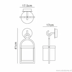 Buitenlantaarn-wandlamp antraciet IP54><noscript><img width=