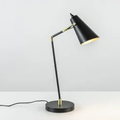 Bureaulamp Barre zwart/matgoud>Straluma Hot