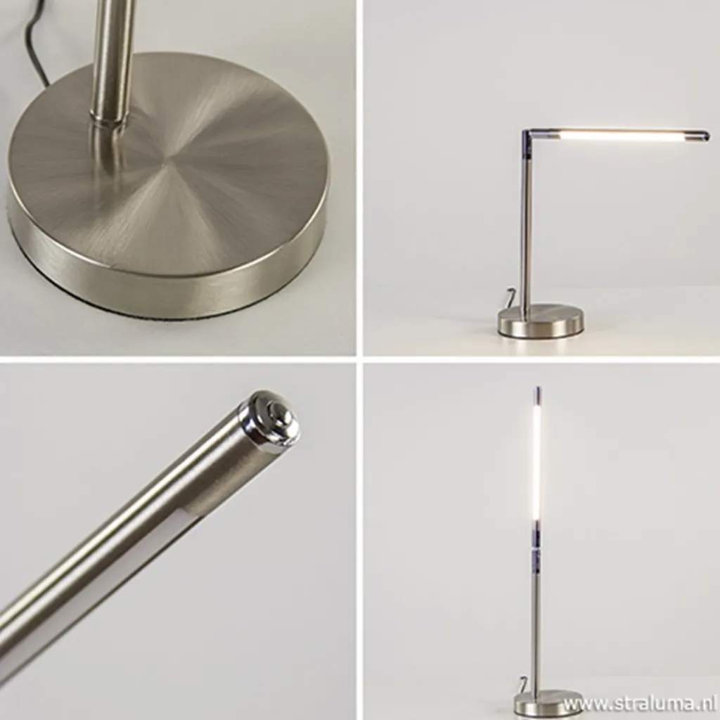 Burolamp Ugello nikkel met pushdimmer>Straluma Outlet