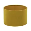 Cilinder kap fluweel oker geel met goud 25 cm>Straluma Shop