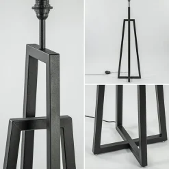 Design vloerlamp mat zwart frame exclusief kap><noscript><img width=