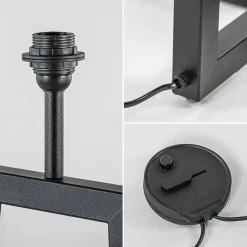 Design vloerlamp mat zwart frame exclusief kap><noscript><img width=