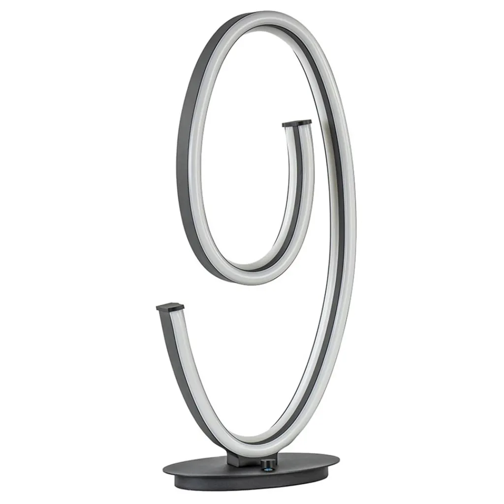 Dimbare LED tafellamp mat zwart ovaal>Straluma Store