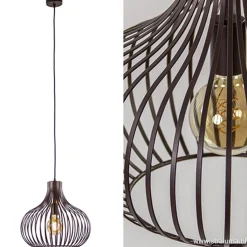 Draadhanglamp landelijk brons-bruin 38cm><noscript><img width=