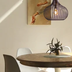 Draadhanglamp landelijk brons-bruin 38cm><noscript><img width=