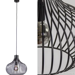 Draadhanglamp medium zwart 38cm><noscript><img width=