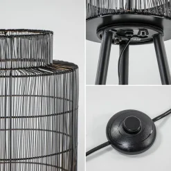 Driepoot vloerlamp Gruaro zwart met brons><noscript><img width=