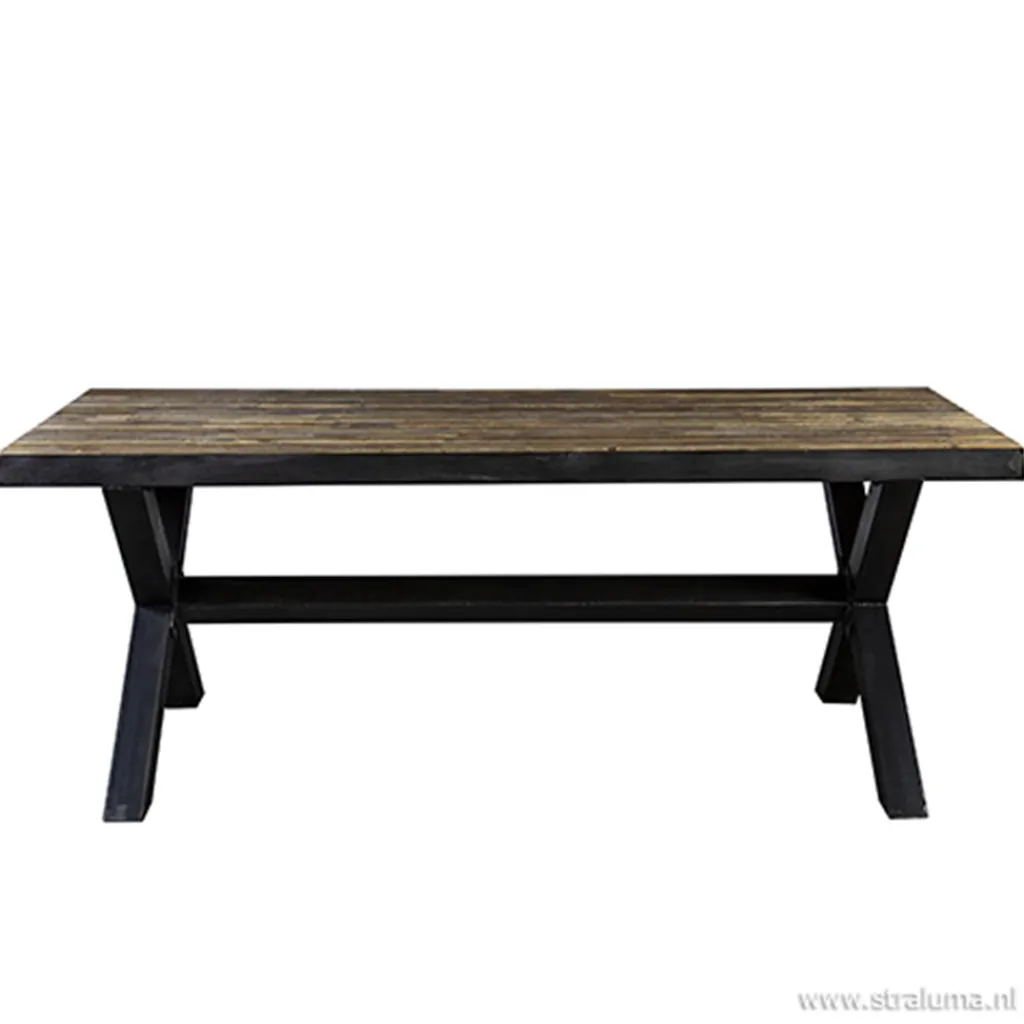 Eettafel Light & Living zink/hout>Straluma Best