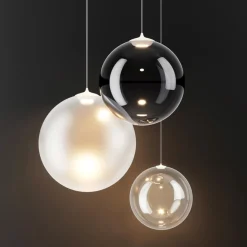 Glazen hanglamp Random Solo frosted wit 28 cm><noscript><img width=