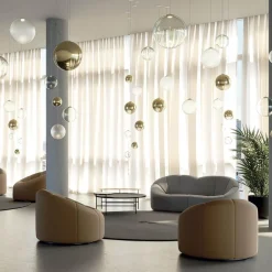 Glazen hanglamp Random Solo frosted wit 28 cm><noscript><img width=