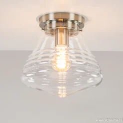 Glazen plafondlamp helder Art Deco>Straluma Sale