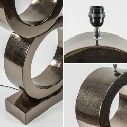 Grote design lampvoet Circles brons exclusief kap><noscript><img width=