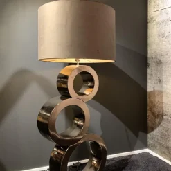 Grote design lampvoet Circles brons exclusief kap><noscript><img width=
