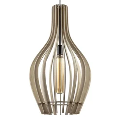 Grote hanglamp blank houten kap met zwart>Straluma Cheap