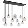 Grote hanglamp zwart 11- lichts multipendel helder glas>Straluma Fashion
