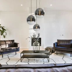 Grote luxe hanglamp brons + smoke glas Medina><noscript><img width=