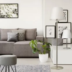 Grote moderne tafellamp Calabro nikkel glas><noscript><img width=