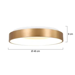 Grote plafondlamp goud 48 cm inclusief LED><noscript><img width=