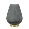 Grote tafellamp Tajera op batterij mat grijs/goud L&L>Straluma Discount