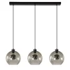 Hanglamp balk 3L smoke bolglas>Straluma Fashion