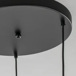 Hanglamp Bella 3L rond zwart+smoke glas><noscript><img width=