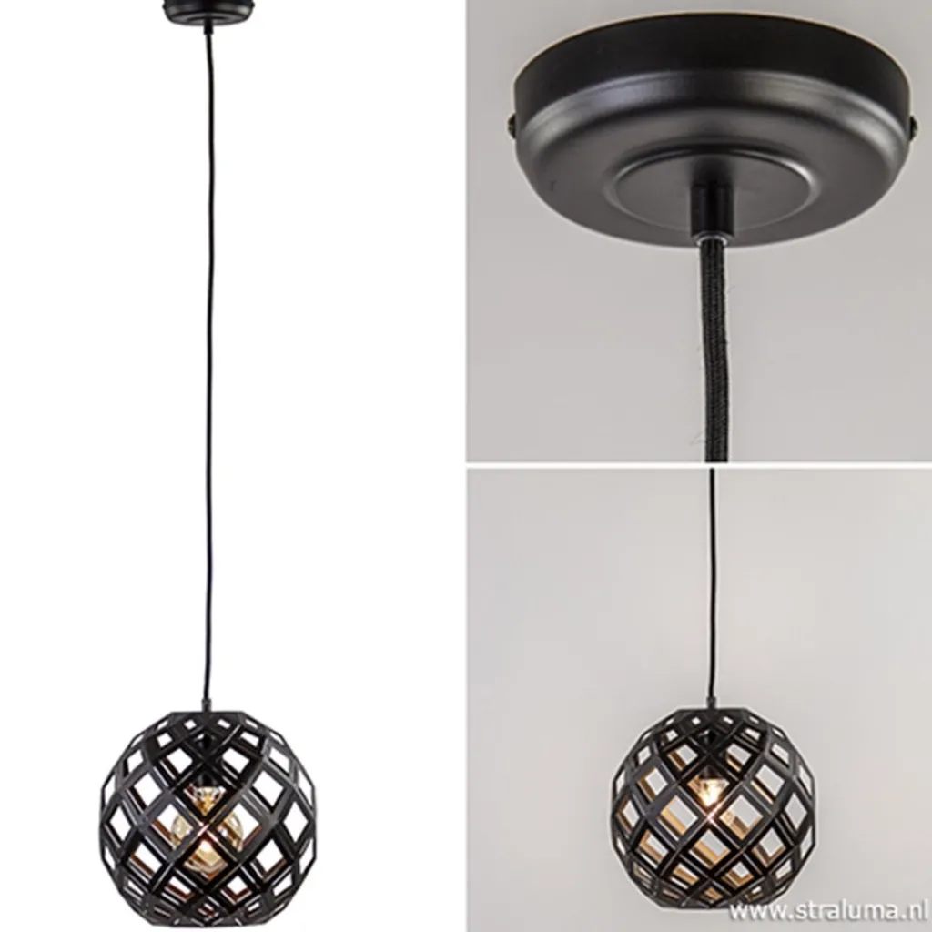 Hanglamp Emma bol zwart 30cm>Straluma Best