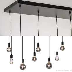 Hanglamp 8L plaat 110cm zwart ex.e27 lb><noscript><img width=