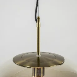 Hanglamp Medina 48cm messing + amber glas><noscript><img width=