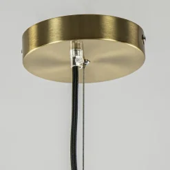 Hanglamp Medina 48cm messing + amber glas><noscript><img width=