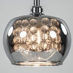 Hanglamp Pearl klein chroom + smoke glas><noscript><img width=