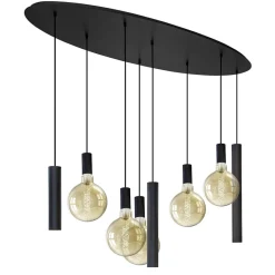 Hanglamp Riva ovaal 8L zwart>Straluma New