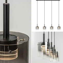 Hanglamp Salerno 4L zwart/gradient smoke><noscript><img width=