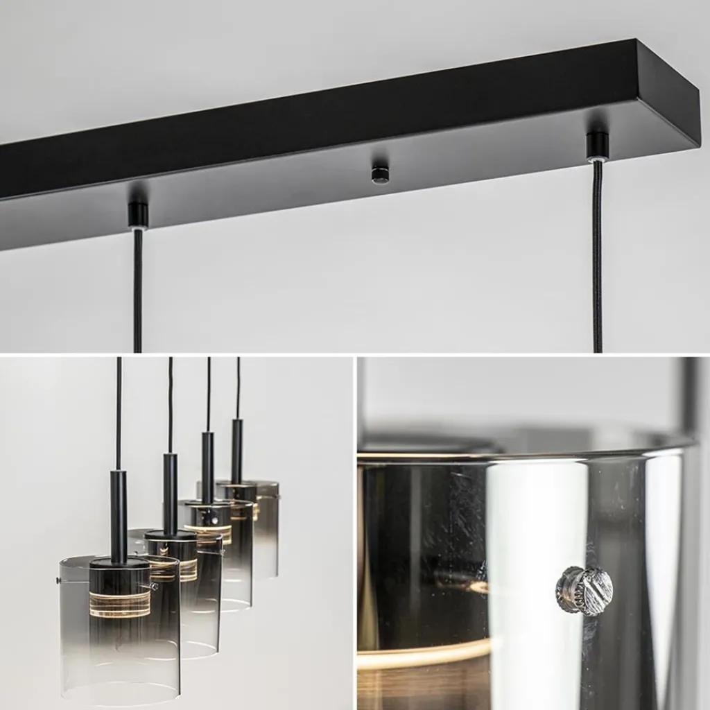 Hanglamp Salerno 4L zwart/gradient smoke>Straluma Hot