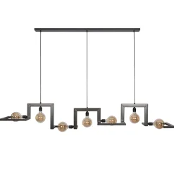 Hanglamp Tortona 7l 210 zwartstaal/koper>Straluma New