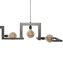 Hanglamp Tortona 7l 210 zwartstaal/koper>Straluma New