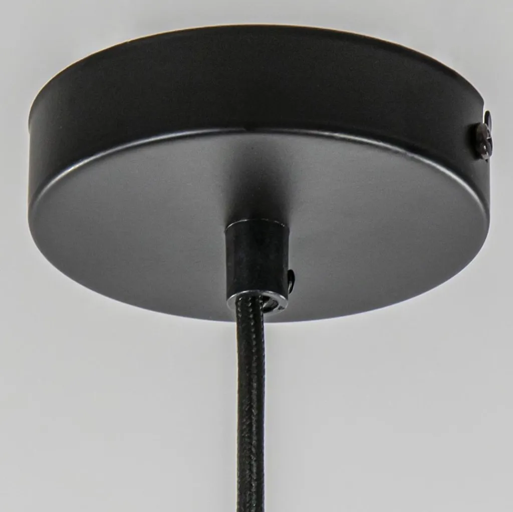 Hanglamp zwart met smoke glas 30cm>Straluma Outlet