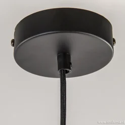 Hanglamp zwart met smoke glas 25cm><noscript><img width=