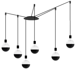Hanglamp zwart Spin met 6 snoeren>Straluma Online