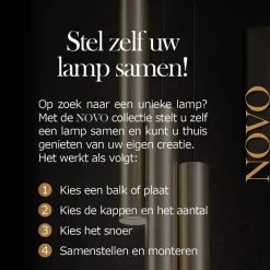 Hanglamp zwart Spin met 6 snoeren>Straluma Online