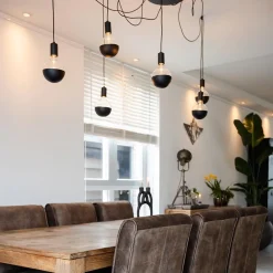 Hanglamp zwart Spin met 6 snoeren><noscript><img width=