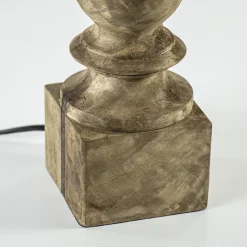Houten lampvoet Cumani met bronzen fitting>Straluma Fashion